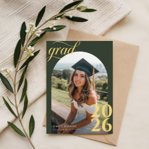 Invitación de Graduación con Foto de Fiesta Modern