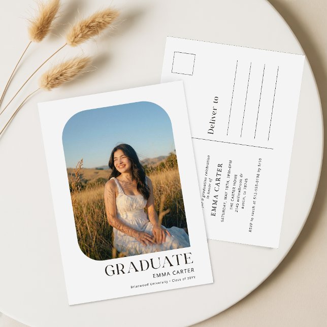 Invitación de Graduación con Foto de Graduado Mode (Subido por el creador)