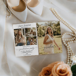 Invitación de graduación con foto de la clase mode