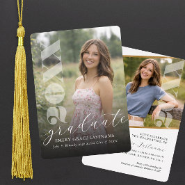Invitación de Graduación con Foto Moderna