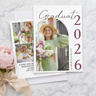 Invitación de Graduación con Foto Moderna