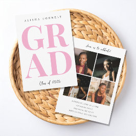 Invitación de Graduación con Foto Moderna