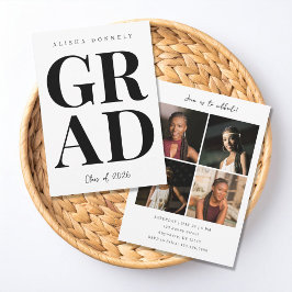 Invitación de Graduación con Foto Moderna