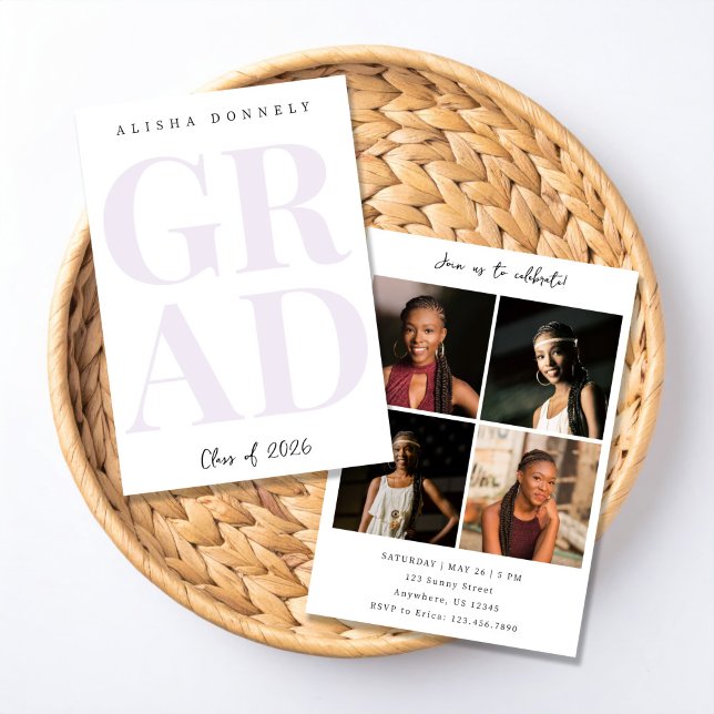 Invitación de Graduación con Foto Moderna (Subido por el creador)