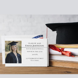 Invitación de Graduación con Foto Patriótica Moder