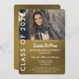 Invitación de graduación con foto personalizada de