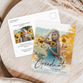 Invitación de Graduación con Foto Simple de Letra 