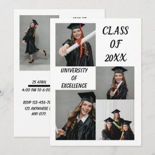 Invitación de graduación con foto trendy 2026