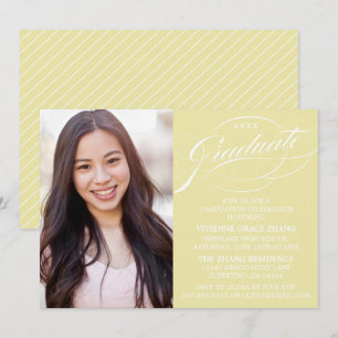 INVITACIÓN DE GRADUACIÓN CON LETRA ELEGANTE Y ESTI