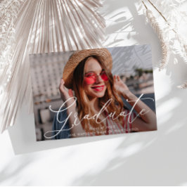 invitación de graduación con letras elegantes