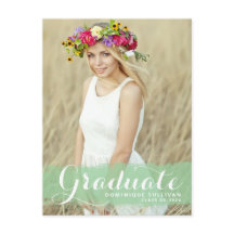 Invitación de Graduación con Salpicadura de Acuare