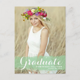 Invitación de Graduación con Salpicadura de Acuare