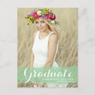 Invitación de Graduación con Salpicadura de Acuare