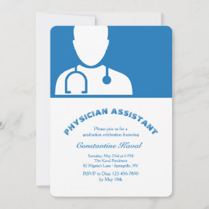 Invitación de graduación con silueta de proveedor