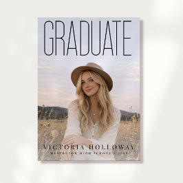 Invitación de Graduación con Tipografía Alta Moder
