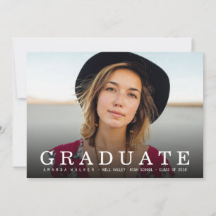 Invitación de Graduación Confetti Simple Negrita