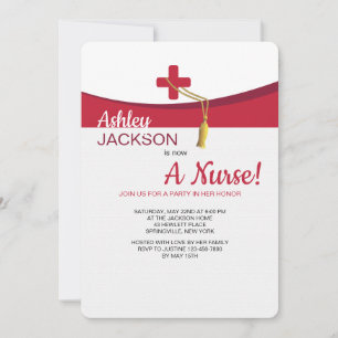 Invitación de Graduación Cruz Escarlata