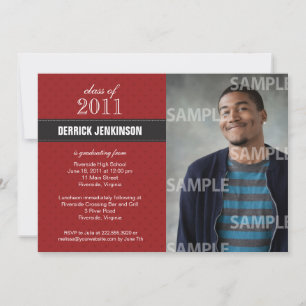 Invitación de graduación cruzada de cinta
