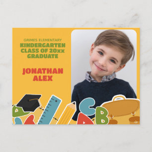 Invitación de Graduación Cute Kindergarten