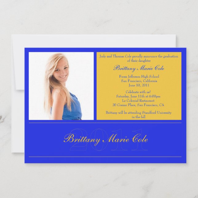 Invitación de graduación de 2011 (Anverso)