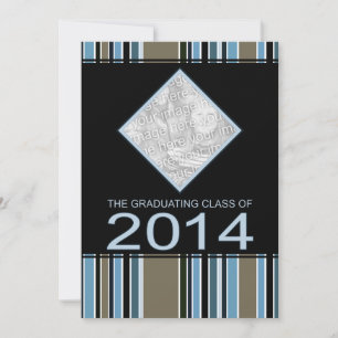 invitación de graduación de 2013 a rayas