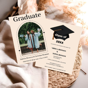 Invitación de graduación de 2023 de Rosa de oro pa