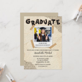 Invitación de graduación de álbum de recuerdos vin