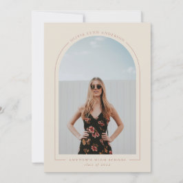 Invitación de graduación de arco moderno