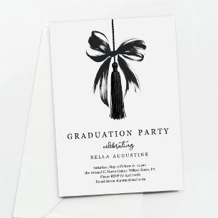 Invitación de graduación de arco para niña de secu
