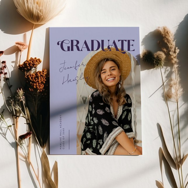 Invitación de Graduación de Arco Púrpura Graduado  (Subido por el creador)