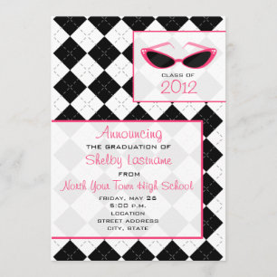 Invitación de graduación de Argyle & Sungafas 2012