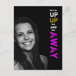 Invitación de graduación de arriba a abajo