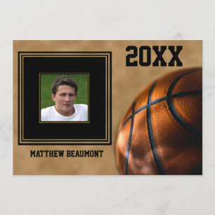 Invitación de graduación de baloncesto