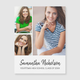 Invitación de graduación de blanco moderno 3 foto