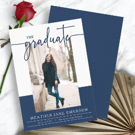 Invitación de graduación de Blue Modern