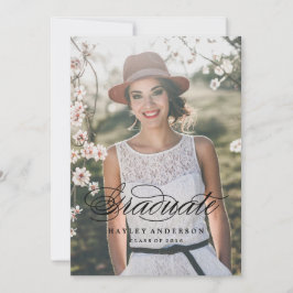 INVITACIÓN DE GRADUACIÓN DE BOHO CALLIGRAHY bebé r