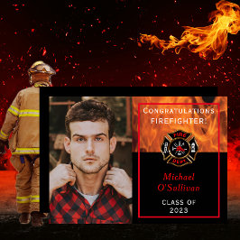 Invitación de graduación de bomberos