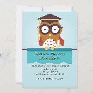 Invitación de Graduación de Búho Sabio