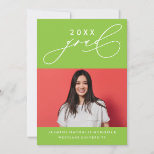 INVITACIÓN DE GRADUACIÓN DE CALIGRAFÍA BLANCA