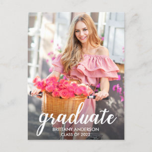 Invitación de graduación de caligrafía de Bonito m