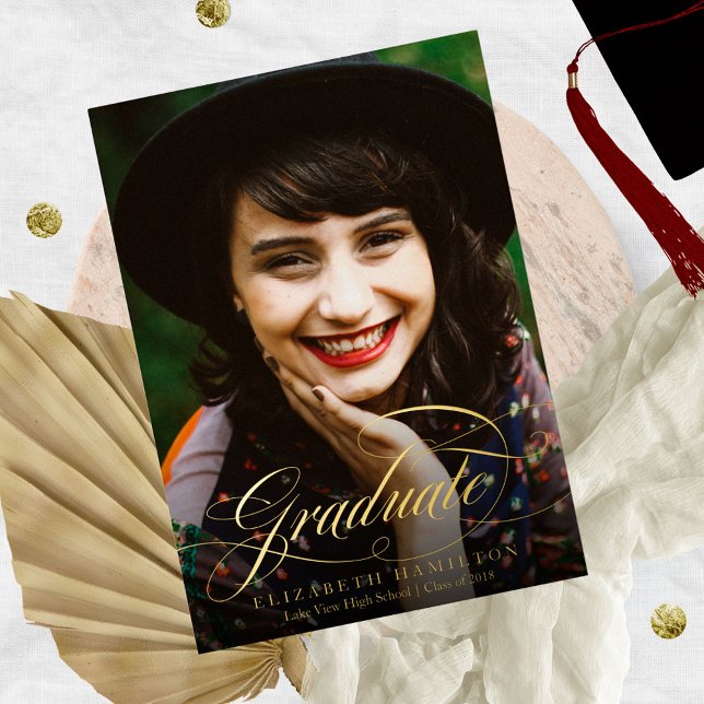 Invitación de graduación de caligrafía elegante (Subido por el creador)