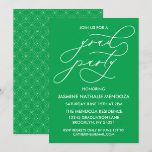 INVITACIÓN DE GRADUACIÓN DE CALLIGRAFÍA SIMPLE Y B