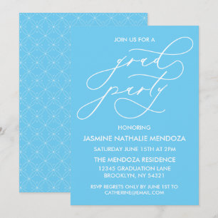 INVITACIÓN DE GRADUACIÓN DE CALLIGRAFÍA SIMPLE Y B