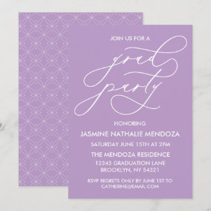 INVITACIÓN DE GRADUACIÓN DE CALLIGRAFÍA SIMPLE Y B