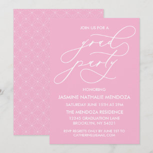 INVITACIÓN DE GRADUACIÓN DE CALLIGRAFÍA SIMPLE Y B
