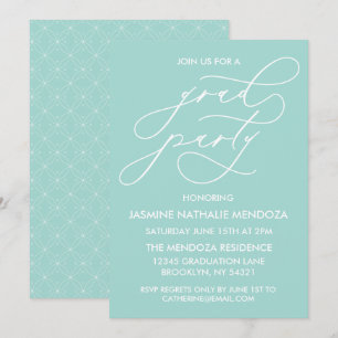 INVITACIÓN DE GRADUACIÓN DE CALLIGRAFÍA SIMPLE Y B