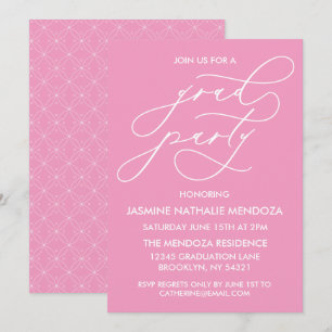 INVITACIÓN DE GRADUACIÓN DE CALLIGRAFÍA SIMPLE Y B