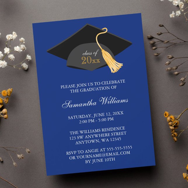 Invitación de Graduación de Castillo Azul y Tassel (Subido por el creador)