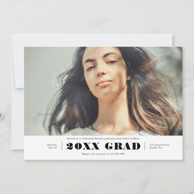 Invitación de graduación de celebraciones (Anverso)