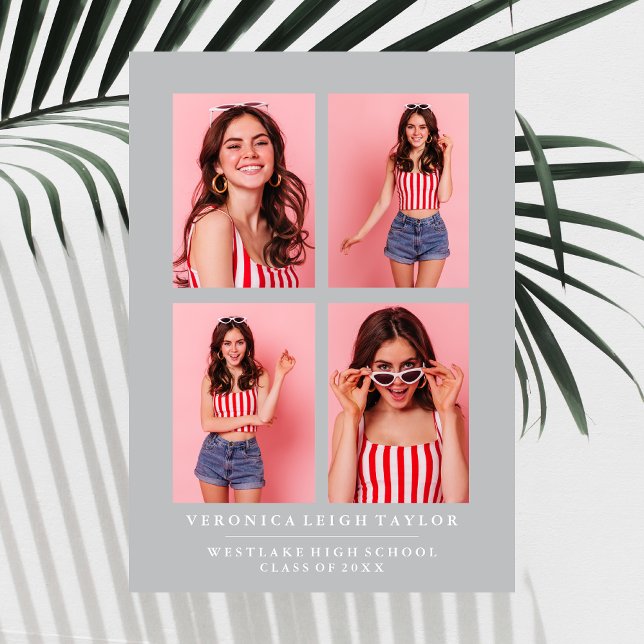 INVITACIÓN DE GRADUACIÓN DE COLLAGE DE FOTOS DE MO (Subido por el creador)